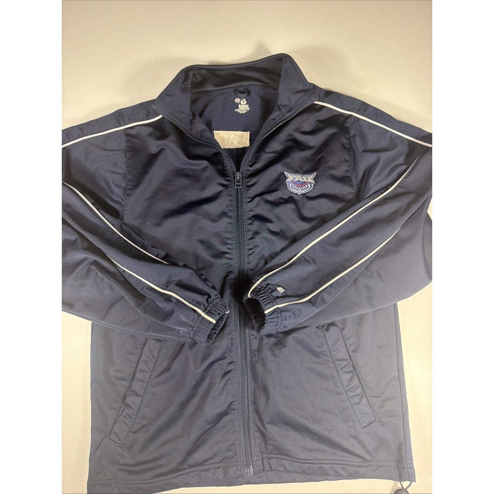 FAU Florida Atlantic University Owls Badger Jacket Men's Small Navy Full Zip